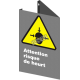Affiche CSA «Attention risque de heurt» de langue française: langues, formats & matériaux divers + options