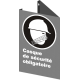 Affiche CSA « Casque de sécurité obligatoire » de langue française: langues, formats & matériaux divers + options
