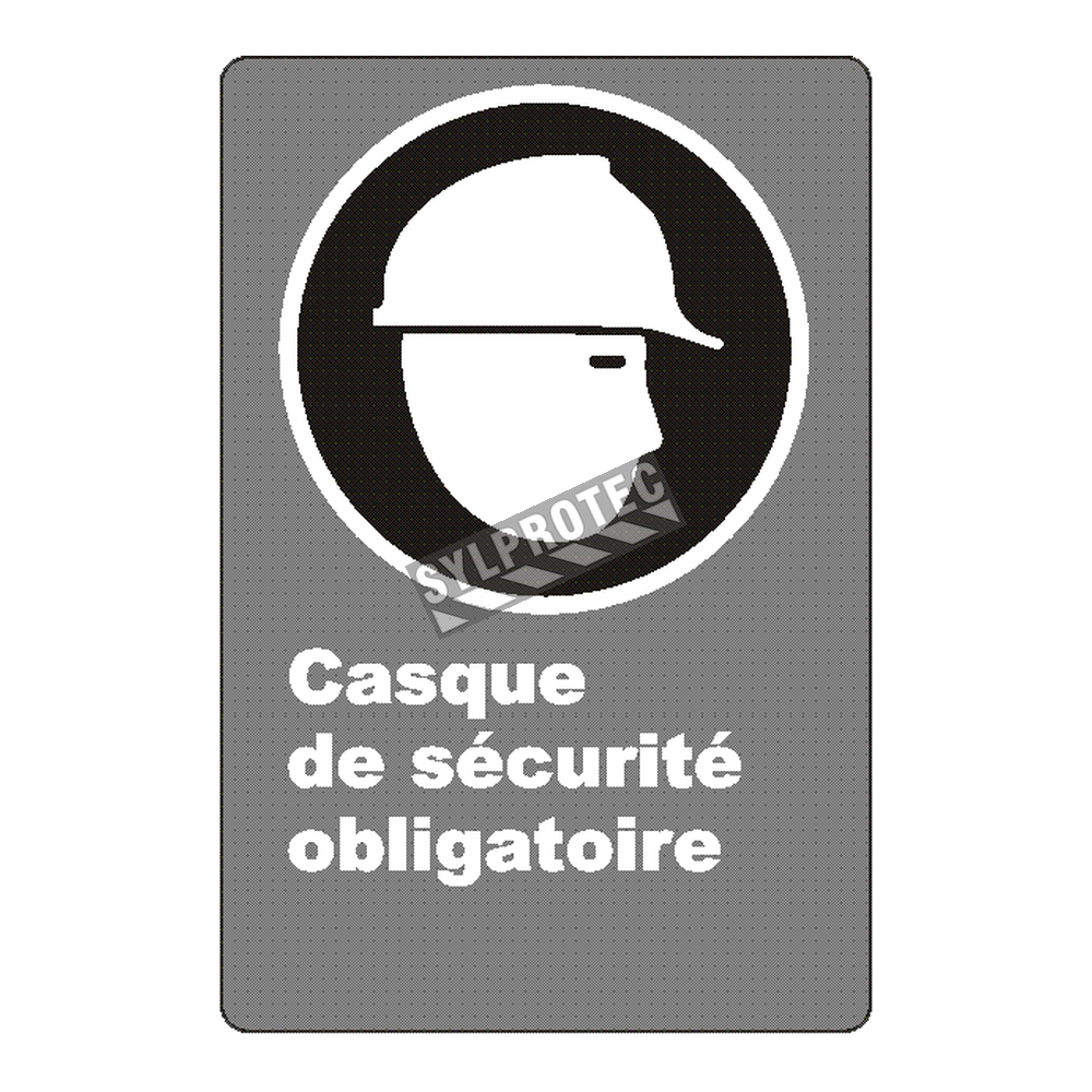 Affiche de sécurité: DANGER Port du casque de sécurité obligatoire