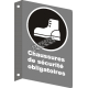 French CSA "Safety Footwear Mandatory" sign in various sizes, shapes, materials & languages + optional features