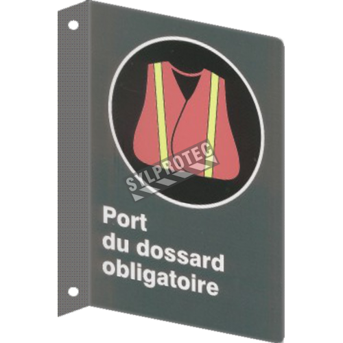Affiche CSA «Port du dossard obligatoire» de langue française: langues, formats &amp; matériaux divers + options