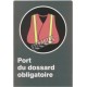 French CSA "Safety Bib Mandatory" sign in various sizes, shapes, materials & languages + optional features