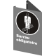 Affiche CSA « Sarrau obligatoire » de langue française: langues, formats & matériaux divers