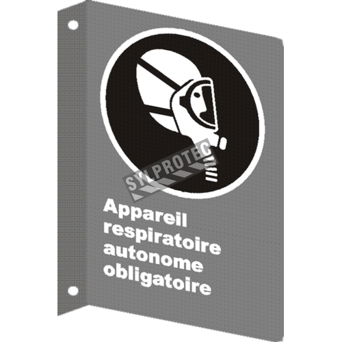 Affiche CSA «Appareil respiratoire autonome obligatoire» en français: langues, formats &amp; matériaux divers + options