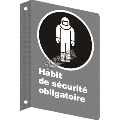 Affiche CSA «Habit de sécurité obligatoire» de langue française: langues, formats &amp; matériaux divers + options