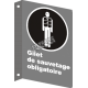 Affiche CSA «Gilet de sauvetage obligatoire» en français: langues, formats & matériaux divers + options