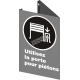 Affiche CSA « Utilisez la porte pour piétons » de langue française: langues, formats & matériaux divers + options