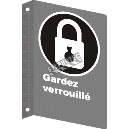 Affiche CSA «Gardez verrouillé» de langue française : formats variés, matériaux divers, d’autres langues &amp; options