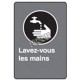 Affiche CSA «Lavez-vous les mains» en français: formats variés, matériaux divers, d’autres langues & options