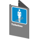 French CSA women "Toilette" sign in various sizes, shapes, materials & languages + optional features