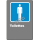 Affiche CSA « Toilette » pour homme de langue française: langues, formats & matériaux divers + options