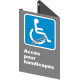 Affiche CSA «Accès pour handicapés» de langue française: formats variés, matériaux divers, d’autres langues & options