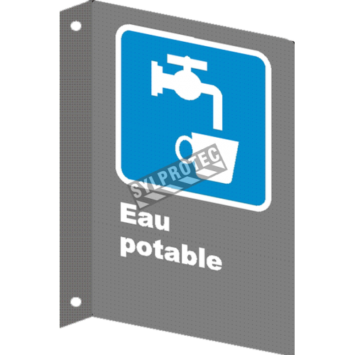 French CSA &quot;Drinking Water&quot; sign in various sizes, shapes, materials &amp; languages + optional features