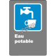 Affiche CSA «Eau potable» de langue française: formats variés, matériaux divers, d’autres langues & options
