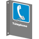 French CSA "Telephone" sign in various sizes, shapes, materials & languages + optional features