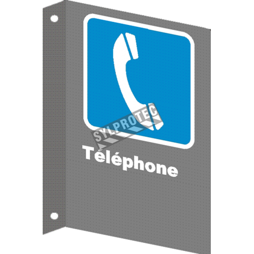 French CSA &quot;Telephone&quot; sign in various sizes, shapes, materials &amp; languages + optional features