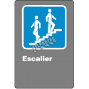 French CDN "Stairs" sign in various sizes, shapes, materials & languages + optional features