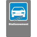 French CDN "Parking" sign in various sizes, shapes, materials & languages + optional features