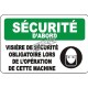 French OSHA “Safety First Wear Face Shield When Operating This Machine” sign in various sizes, materials, languages & options