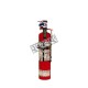 Portable fire extinguisher with powder, 2.5 lbs type ABC, ULC 1A-10BC, with vehicle hook.