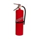 Portable fire extinguisher with powder, 10 lbs type ABC, ULC 6A 80 BC, with wall hook.