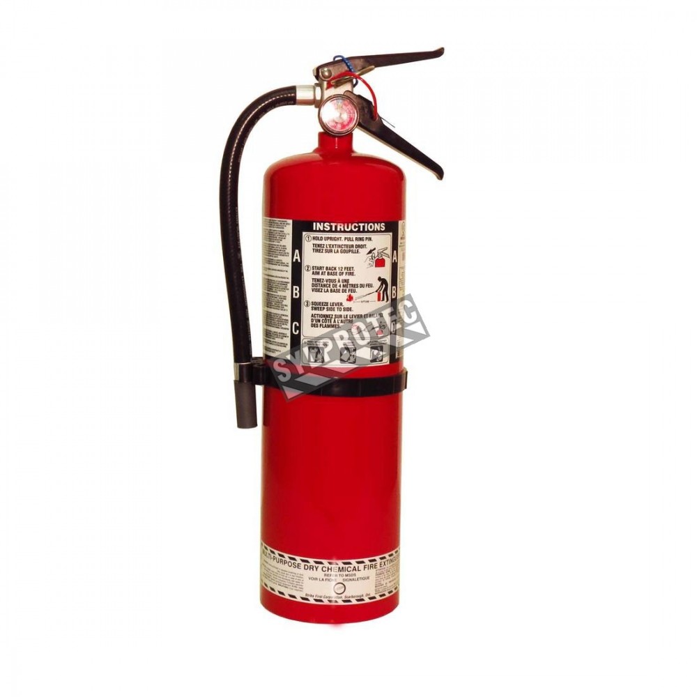 Garrison 6A80BC Heavy-Duty Rechargeable Fire Extinguisher With Hook, 10-lb,  Red