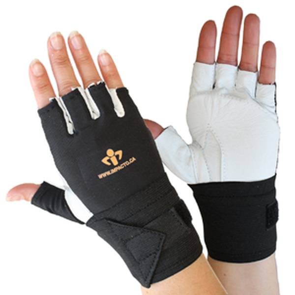 Anti-Vibration Half Finger Wheelchair Gloves with Cuff-X-Small