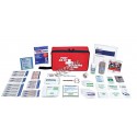 Travel and sporting outdoor activities first aid kit with a 23 types of item non-compliant content