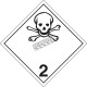 Poison gas, class 2, placard, 10-3/4 in X 10-3/4 in. Use in the transportation of hazardous materials