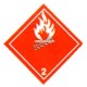 Gaz inflammable, classe 2 placard 10-3/4 po X 10-3/4 po. Utiliser dans le cadre du transport des matières dangereuses.