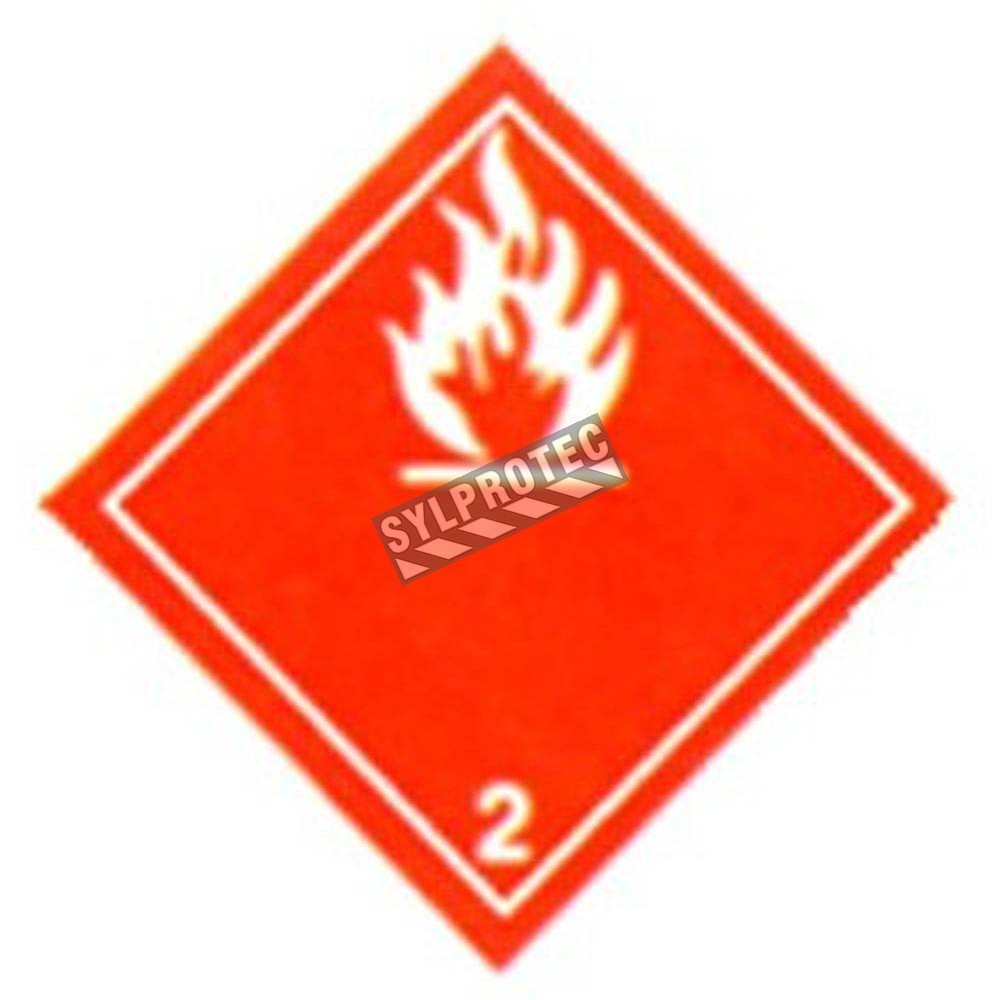 Flammable Gas Cardboard Placard X In