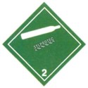 Gaz non-inflammable, classe 2, placard, 10-3/4 po X 10-3/4 po. Pour le transport des matières dangereuses.