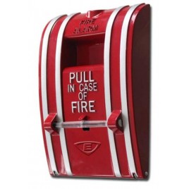 Manual fire alarm pull station, classic wall-mounted model with single-stage activation.