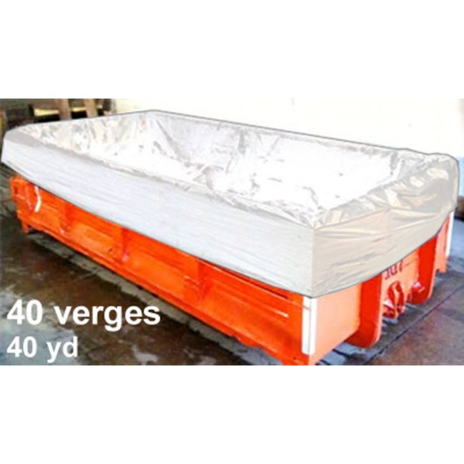Liner bag for waste containers of 40 yd³/1080 ft³ 25'x8'x8' Sold per unit Ideal for asbestos or soiled dirt transportation