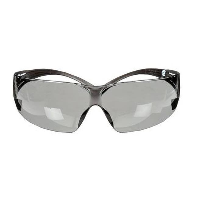 3M SecureFit protective eyewear with anti-fog treated grey polycarbonate lenses for protection from outside glare and hazes.