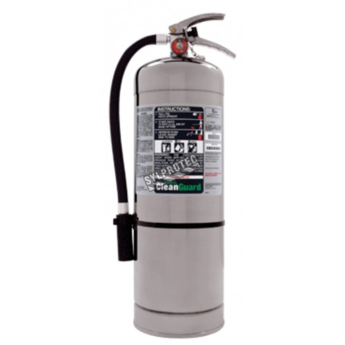 Non-magnetic FE36 portable fire extinguisher, 13.25 lbs, type ABC, ULC 1A-10BC, with wall hook. For MRI.