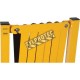 Expandable safety barrier, 10 feet (3 m), made of aluminium painted yellow.