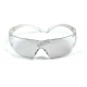 3M SecureFit protective eyewear with anti-fog treated clear polycarbonate lenses for protection from outside glare and hazes.