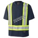 Black traffic polyester t-shirt, CSA Z96-09, class 2 level 2