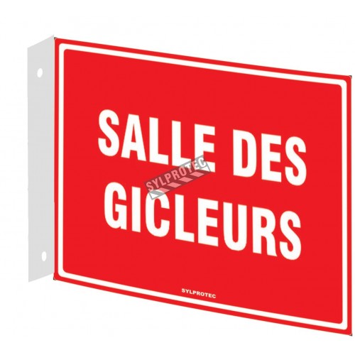 French emergency &quot;Sprinkler room&quot; sign in various sizes, shapes, materials &amp; languages + optional features