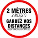 Adhesive anti-skid laminated vinyl floor sign 18 in., Keep your distances available online on sylprotec.com
