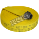 Permatek yellow fire hose with double jacket, 2.5 in x 50 ft, with aluminium coupling.