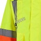 Winter High-visibility coat for roadwork flaggers, compliant with new Transports Québec regulation. 