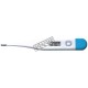 Fahrenheit oral digital thermometer with LCD screen, 5 inches (12 cm) long, battery included.