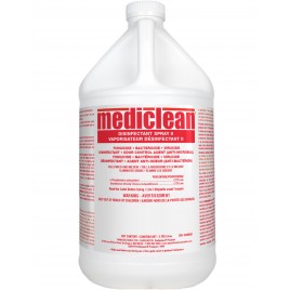 Désinfectant Mediclean à alcool isopropylique pour la décontamination de moisissures, bactéries & virus. 1 gal US/bouteille.