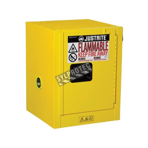 Flammable liquids storage cabinets 4 gallons, approved by FM, NFPA and OSHA., 