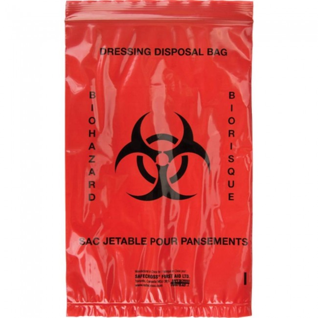 Infectious waste bags 15.2 x 22.9 cm, ( 6 X 9 in) 25 bags