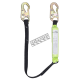 Peakworks polyester web lanyard with an energy absorber and 2 standard carabiners, 1 in.