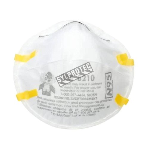 Masque respiratoire N95, de 3M. Efficace contre particules solides & liquides non huileuses.