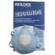 Moldex N95 respirator with valve for protection from liquid, solid & non-oil based particles. Sold per box, 10 units/box.
